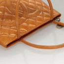 CHANEL Standard Tote Bag Patent leather Beige CC Auth 117843-6