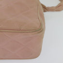 CHANEL Matelasse Shoulder Bag Lamb Skin Pink CC Auth 117845-16