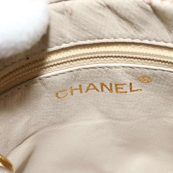 CHANEL Matelasse Shoulder Bag Lamb Skin Pink CC Auth 117845