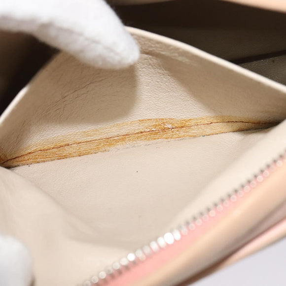 CHANEL Matelasse Shoulder Bag Lamb Skin Pink CC Auth 117845