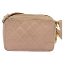 CHANEL Matelasse Shoulder Bag Lamb Skin Pink CC Auth 117845-2