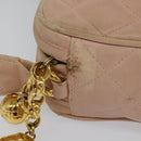 CHANEL Matelasse Shoulder Bag Lamb Skin Pink CC Auth 117845-4