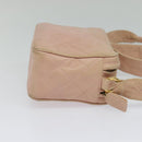 CHANEL Matelasse Shoulder Bag Lamb Skin Pink CC Auth 117845-5