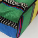 Gianni Versace Vanity Pouch Canvas Multicolor Gold Auth 117852-15