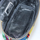 Gianni Versace Vanity Pouch Canvas Multicolor Gold Auth 117852-12