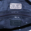 MCM Logogram Vicetos Boston Bag PVC Leather 2way White Gold Auth 117855-19