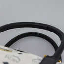 MCM Logogram Vicetos Boston Bag PVC Leather 2way White Gold Auth 117855-14