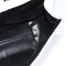 BALLY Hand Bag Leather 2way White Gold Auth 117861-21