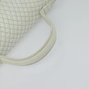 BALLY Hand Bag Leather 2way White Gold Auth 117861-7