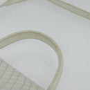 BALLY Hand Bag Leather 2way White Gold Auth 117861-14