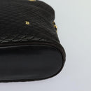 BALLY Chain Shoulder Bag Leather Black Auth 117884-14