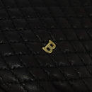 BALLY Chain Shoulder Bag Leather Black Auth 117884-17