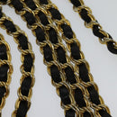 BALLY Chain Shoulder Bag Leather Black Auth 117884-8