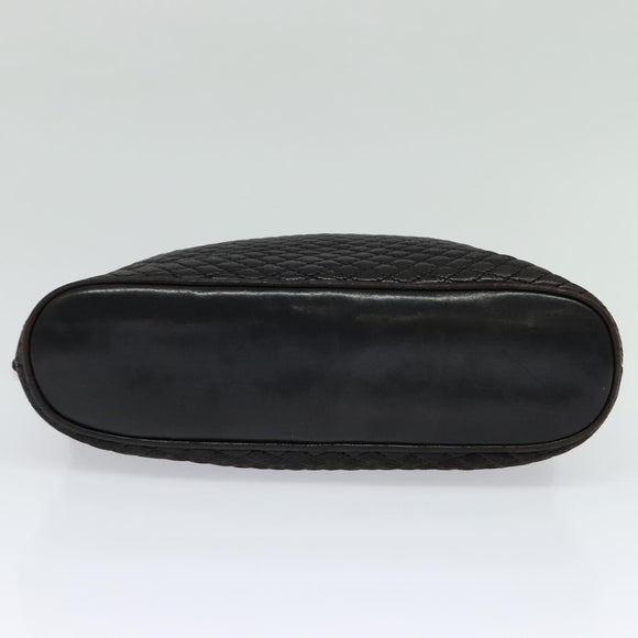 BALLY Chain Shoulder Bag Leather Black Auth 117884