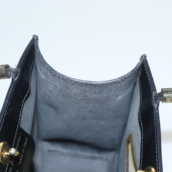 Salvatore Ferragamo Hand Bag Patent leather Black Auth 117886