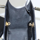 Salvatore Ferragamo Hand Bag Patent leather Black Auth 117886-11