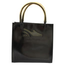 Salvatore Ferragamo Hand Bag Patent leather Black Auth 117886-13