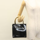 Salvatore Ferragamo Hand Bag Patent leather Black Auth 117886-26