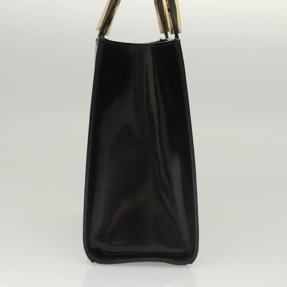 Salvatore Ferragamo Hand Bag Patent leather Black Auth 117886
