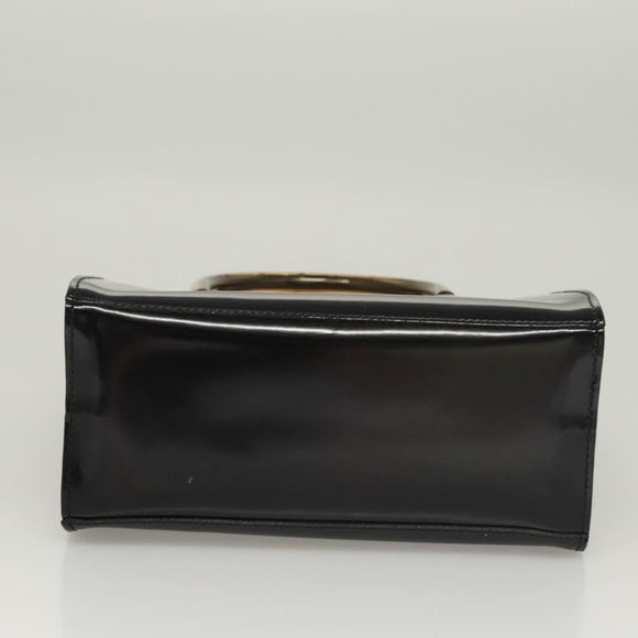 Salvatore Ferragamo Hand Bag Patent leather Black Auth 117886