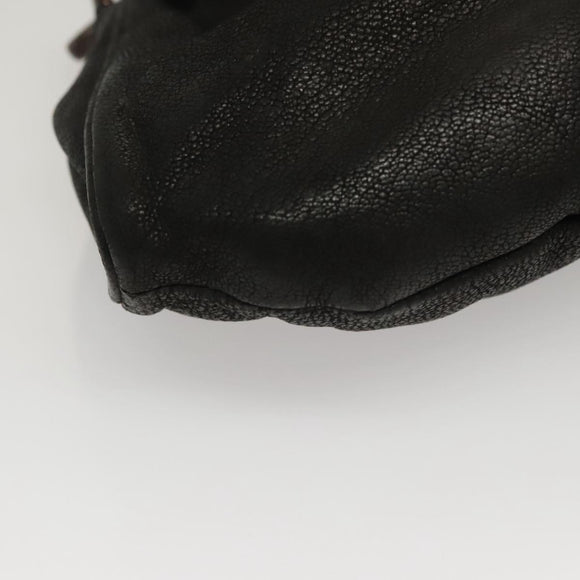 PRADA Shoulder Bag Leather Black Auth 117887