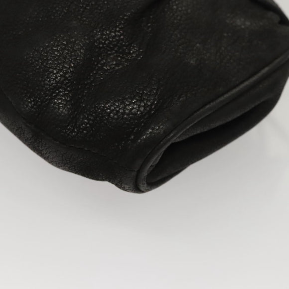 PRADA Shoulder Bag Leather Black Auth 117887