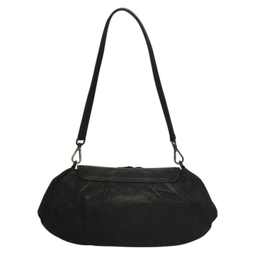 PRADA Shoulder Bag Leather Black Auth 117887 - 0