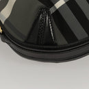 BURBERRY Nova Check Shoulder Bag Nylon Black Gold Auth 117888-16