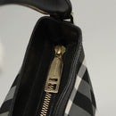 BURBERRY Nova Check Shoulder Bag Nylon Black Gold Auth 117888-10
