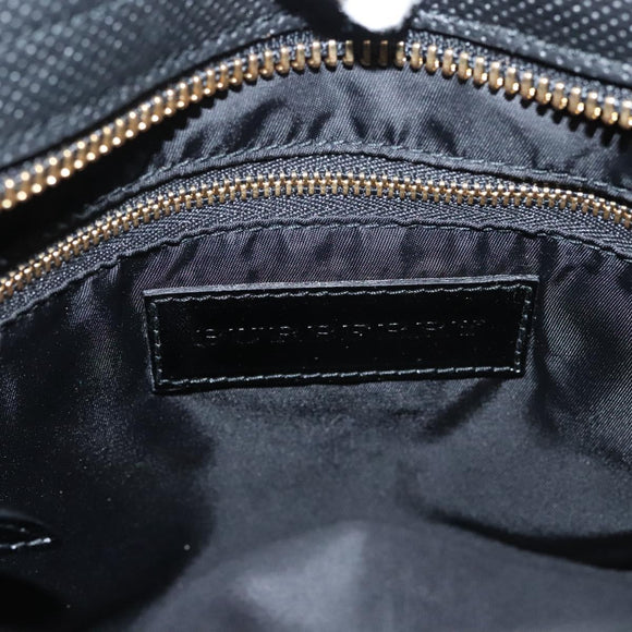 BURBERRY Nova Check Shoulder Bag Nylon Black Gold Auth 117888