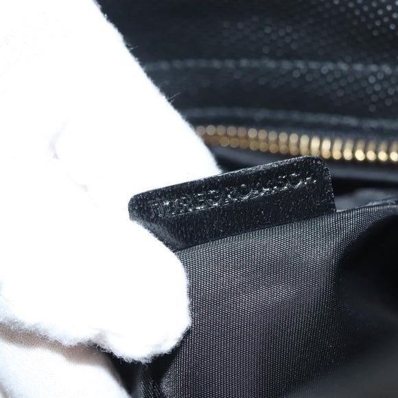 BURBERRY Nova Check Shoulder Bag Nylon Black Gold Auth 117888