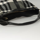 BURBERRY Nova Check Shoulder Bag Nylon Black Gold Auth 117888-6