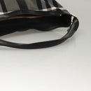 BURBERRY Nova Check Shoulder Bag Nylon Black Gold Auth 117888-7