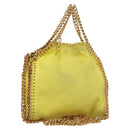 Stella MacCartney Chain Falabella Shoulder Bag Suede Yellow Gold Auth 117893-1