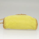 Stella MacCartney Chain Falabella Shoulder Bag Suede Yellow Gold Auth 117893-5
