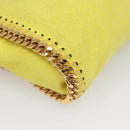 Stella MacCartney Chain Falabella Shoulder Bag Suede Yellow Gold Auth 117893-16