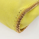 Stella MacCartney Chain Falabella Shoulder Bag Suede Yellow Gold Auth 117893-17