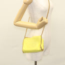Stella MacCartney Chain Falabella Shoulder Bag Suede Yellow Gold Auth 117893-23