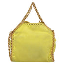 Stella MacCartney Chain Falabella Shoulder Bag Suede Yellow Gold Auth 117893-2