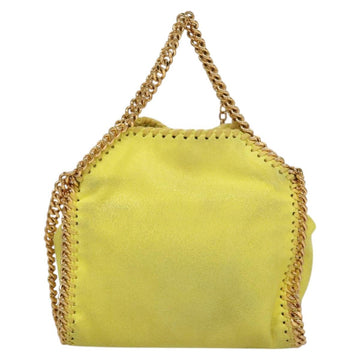 Stella MacCartney Chain Falabella Shoulder Bag Suede Yellow Gold Auth 117893 - 0