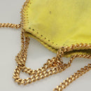 Stella MacCartney Chain Falabella Shoulder Bag Suede Yellow Gold Auth 117893-6