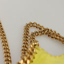 Stella MacCartney Chain Falabella Shoulder Bag Suede Yellow Gold Auth 117893-14