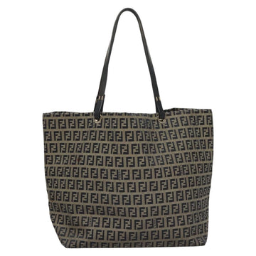 FENDI Zucchino Canvas Tote Bag Nylon Navy Silver Auth 117895 - 0