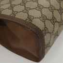 GUCCI GG Supreme Web Sherry Line Clutch Bag PVC Beige 89 01 033 Auth 117897-15
