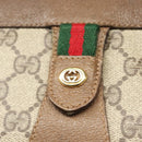 GUCCI GG Supreme Web Sherry Line Clutch Bag PVC Beige 89 01 033 Auth 117897-8
