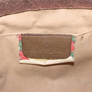 GUCCI GG Supreme Web Sherry Line Clutch Bag PVC Beige 89 01 033 Auth 117897-17