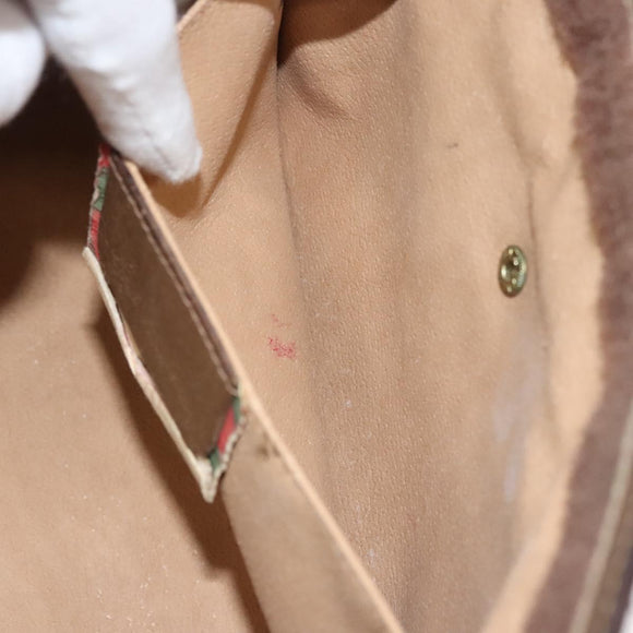 GUCCI GG Supreme Web Sherry Line Clutch Bag PVC Beige 89 01 033 Auth 117897