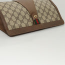 GUCCI GG Supreme Web Sherry Line Clutch Bag PVC Beige 89 01 033 Auth 117897-5