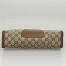 GUCCI GG Supreme Web Sherry Line Clutch Bag PVC Beige 89 01 033 Auth 117897-6