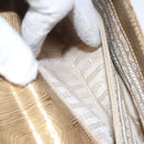 PRADA Shoulder Bag Leather Gold Auth 117899-21